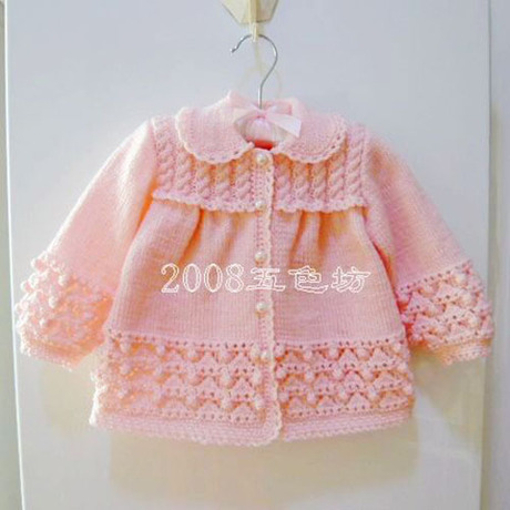 手工编织<em>绒线宝宝绒线毛衣</em>外套-002 五色选-淘