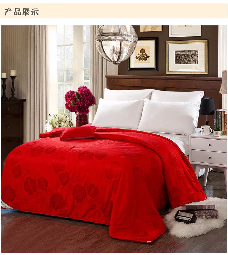 100%桑蠶絲被40S全棉提花結婚大紅被春夏秋冬被子被芯婚慶空調被在類目 牀上用品, 休閒毯/毛毯/絨毯中 - 來自Buy2taobao.com提供專業的淘寶代購服務