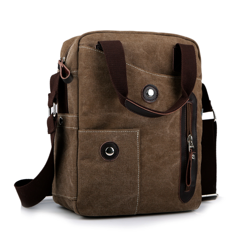 手提帆布包竖款单肩斜挎...