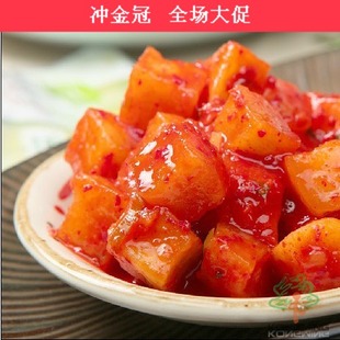  孔明韩国萝卜泡菜 韩国萝卜块泡菜 正宗韩国风味泡菜辛辣鲜脆380g
