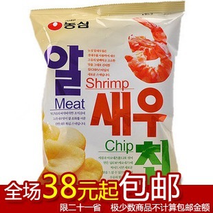  韩国 农心 鲜虾片 45g 膨化食品 休闲零食
