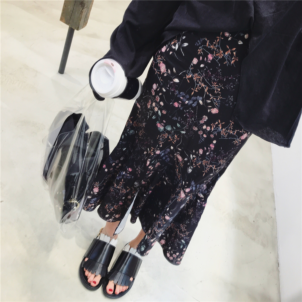 DEMOR 2019S/S纸片人显瘦黑色碎花高腰中长鱼尾半身裙女夏在类目 女装/女士精品, 半身裙中 - 来自Buy2taobao.com提供专业的淘宝代购服务