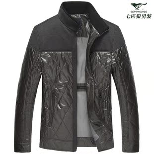  年底清仓 七匹狼男装 秋冬款 拼接棉服 薄棉衣 中厚棉衣 原899