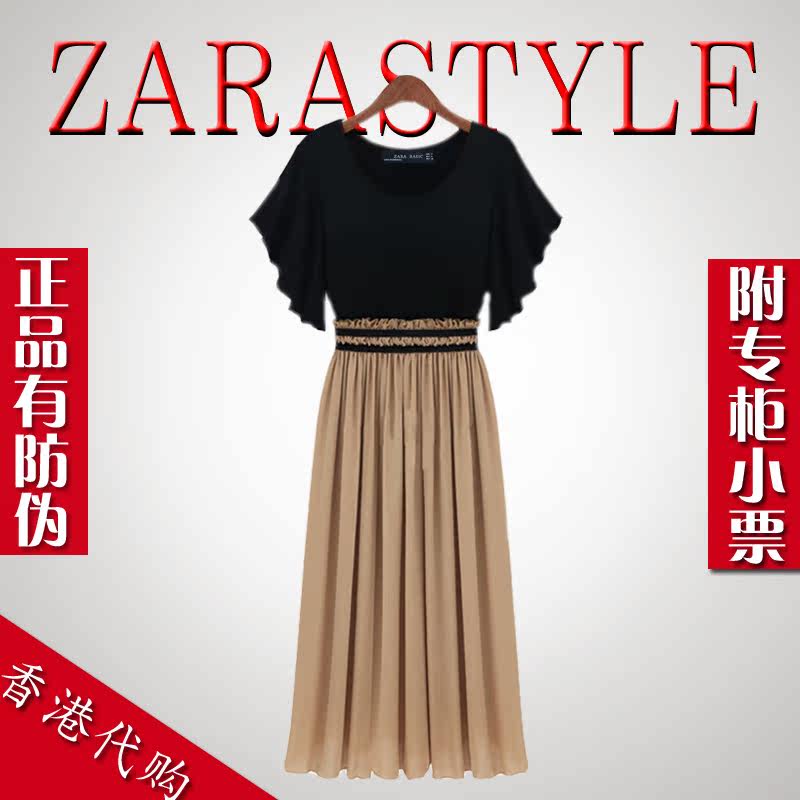 ZARA专柜正品代购 2013新欧美大码女装雪纺长裙 莫代尔连衣裙夏季
