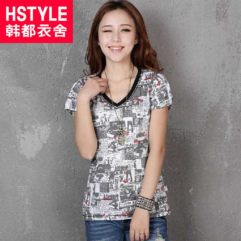 夏季新款女装V领...