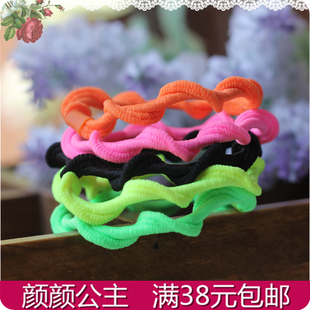  新品 韩国进口儿童发饰头饰品 女童宝宝荧光色发圈发绳皮筋清爽