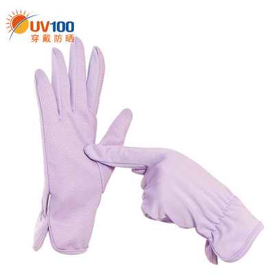 UV100电动夏季薄款骑车防晒手套女摩托防滑防紫外线开车手套41106
