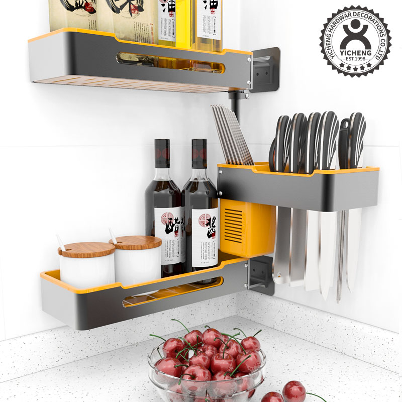 kitchen Shelf Space aluminum Tool carrier multi-function rotate flavoring Wall hanging wall Free punch Kitchen Storagein the Decoration main material , Kitchen , Kitchen accessories , Shelf category - from Buy2taobao.com to provide professional Taobao agent buy service