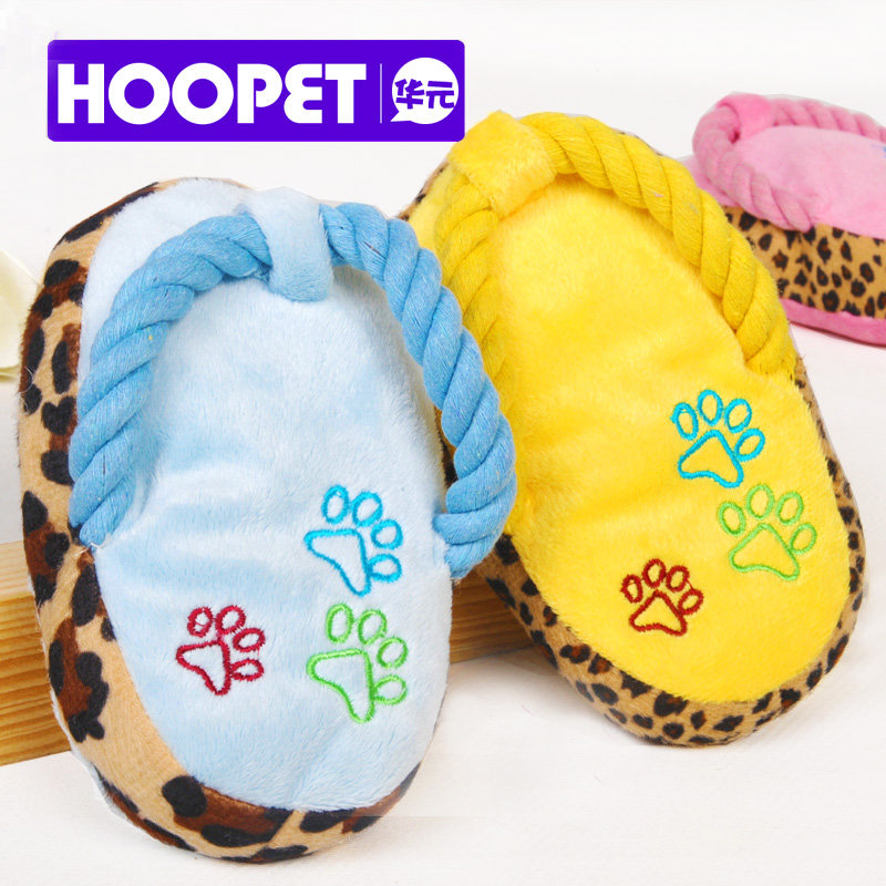 Short Plush Slippers with sound cotton rope pet toys, dog toys, cat toys pet supplies toys b