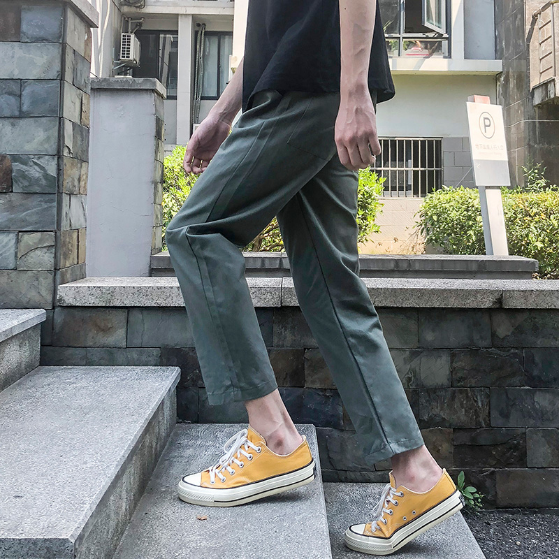 ins直筒褲子男九分褲寬松港風韓版潮流百搭帥氣8分9分bf風休閑褲在類目 男裝, 休閒褲中 - 來自Buy2taobao.com提供專業的淘寶代購服務