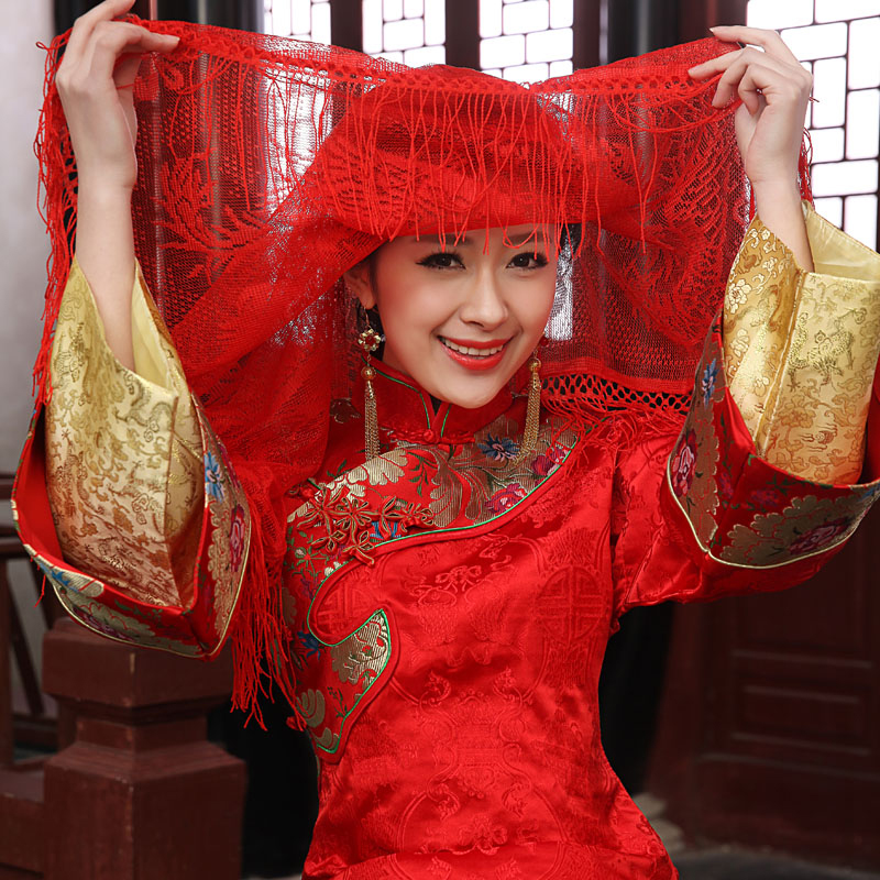 结婚庆用品 喜字新娘红色盖头中式刺绣婚礼新人嫁妆陪嫁装饰头巾|msdalam kategori bekalan perayaan/hadiah, Lain-lain bekalan Festival - dari Buy2taobao.com untuk memberikan perkhidmatan ejen Taobao profesional membeli