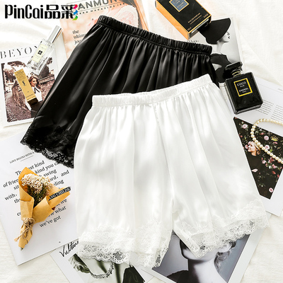 夏天花边蕾丝安全裤女防走光可外穿打底裤女薄款三分宽松保险短裤