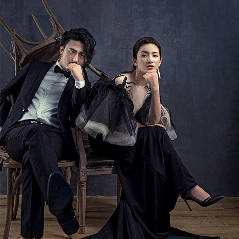 Studio lovers theme clothing new pattern black Wedding dress Domestic and foreign photograph Photography Fishtail dress Auto Show hostin the Women's clothing/Boutique , Wedding/Cheongsam/Formal dress , Wedding category - from Buy2taobao.com to provide professional Taobao agent buy service
