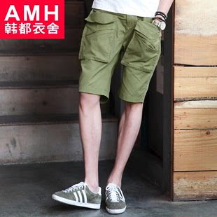  AMH男装韩国夏装新款韩版男士宽松五分短裤NX1023恊