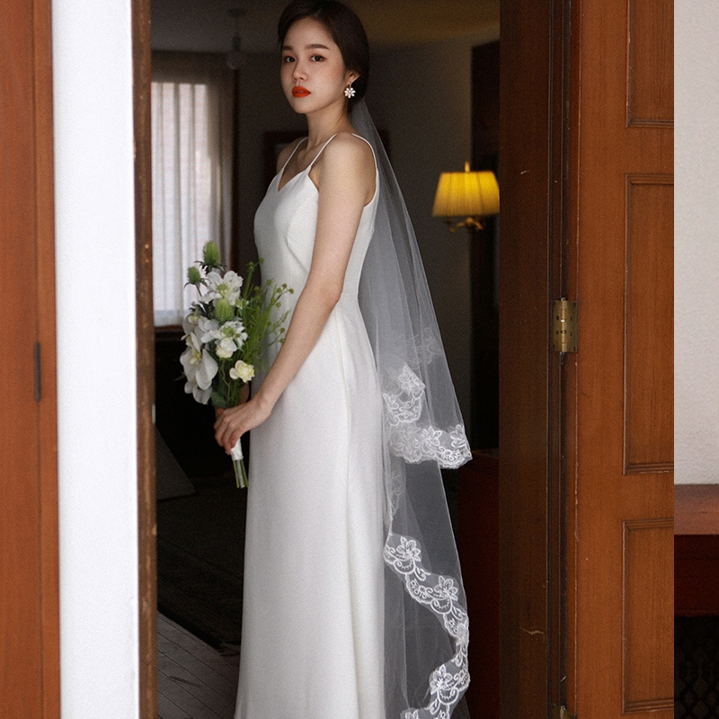 新娘结婚头纱遮面短款蕾丝花边韩式婚纱头纱旅拍头纱婚礼面纱头饰在类目 服饰配件/皮带/帽子/围巾, 婚纱礼服配件, 头纱中 - 来自Buy2taobao.com提供专业的淘宝代购服务
