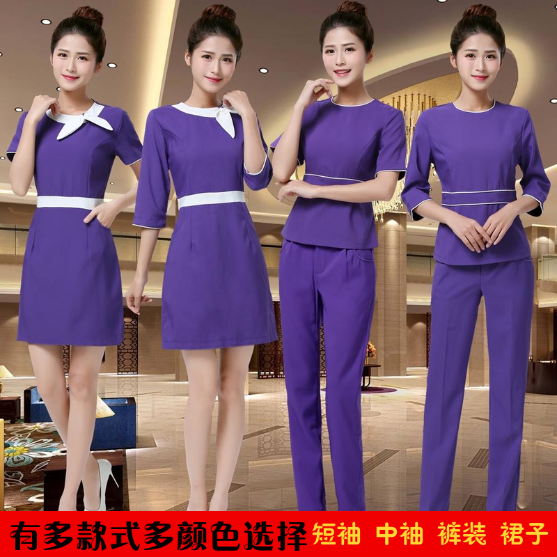 美容师工作服夏装美容院工装套装女职业连衣裙短袖2019新款技师服|msdalam kategori Butik wanita / wanita, menetapkan/pakaian seragam pelajar/seragam kerja, skirt kerjaya guaman - dari Buy2taobao.com untuk memberikan perkhidmatan ejen Taobao profesional membeli
