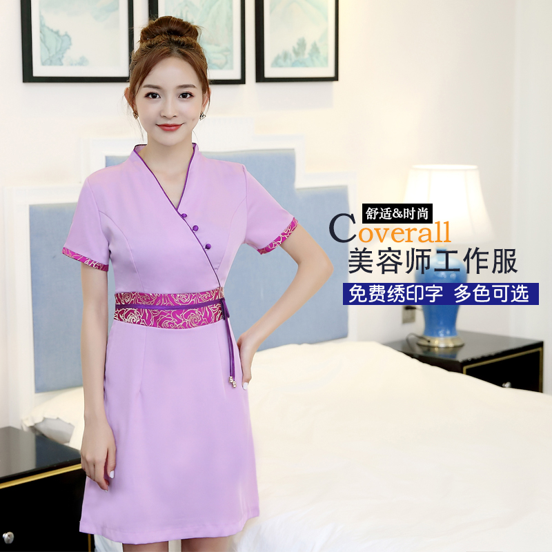 美容师服装夏季新款连衣裙养生馆工作服中式时尚高档美容院女裙装|msdalam kategori Butik wanita / wanita, menetapkan/pakaian seragam pelajar/seragam kerja, pakaian seragam kerja hotel - dari Buy2taobao.com untuk memberikan perkhidmatan ejen Taobao profesional membeli