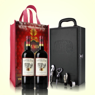  【天猫年货】法国进口红酒 法国波尔多 梵帝雅干红葡萄酒礼盒装
