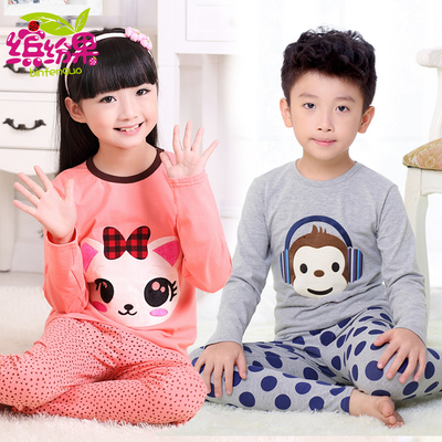 春秋童装儿童内衣套装男童女童秋衣秋裤大童保暖宝宝小孩睡衣春装