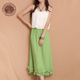 夏装雪纺连衣裙波西...