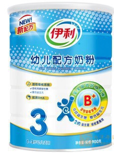  伊利奶粉 伊利3段奶粉 1-3岁 900g听装奶粉 年8月