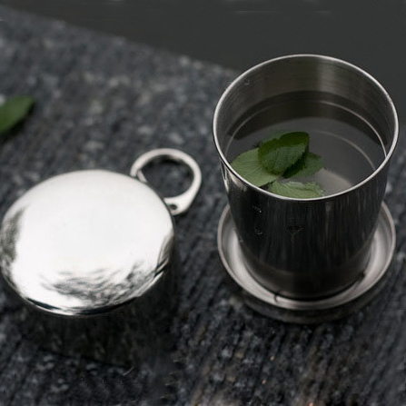 不锈钢可折叠杯 便携式不锈钢水杯 折叠水杯在类目 户外/登山/野营/旅行用品, 饮水用具/盛水容器, 水杯中 - 来自Buy2taobao.com提供专业的淘宝代购服务