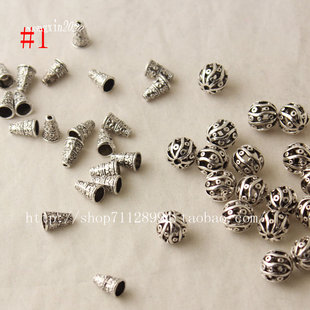  diy饰品串珠子材料批发藏银合金三通佛珠配件 4种可选