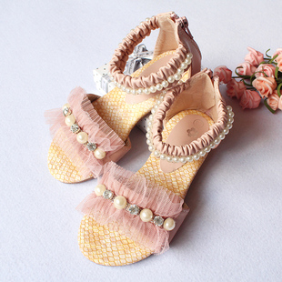  女童凉鞋 新款童鞋 夏 水钻公主鞋 女童PU皮鞋 儿童凉鞋