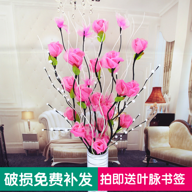 假花仿真花艺套装客厅插花落地叶脉干花花束玄关家居饰品摆件包邮在类目 家居饰品, 花瓶/花器/仿真花/仿真饰品, 仿真花/假花中 - 来自Buy2taobao.com提供专业的淘宝代购服务