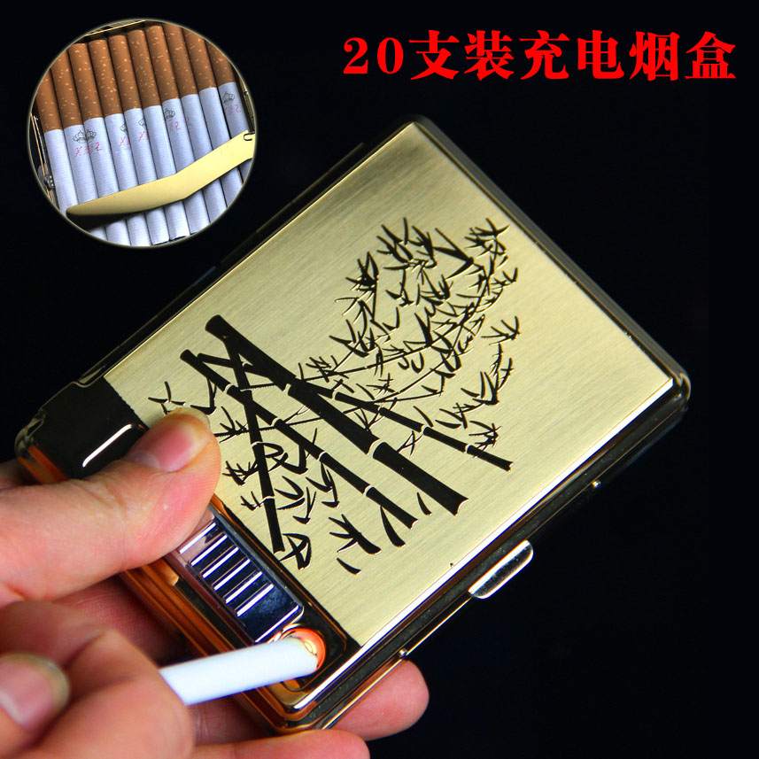 包郵充電煙盒20支裝金屬時尚創意煙盒USB充電打火機禮品點煙器在類目 ZIPPO/瑞士軍刀/眼鏡, 煙具, 煙盒中 - 來自Buy2taobao.com提供專業的淘寶代購服務