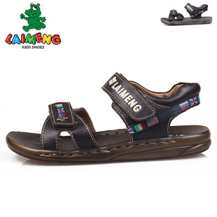  牛皮夏款男童凉鞋 真皮男大童凉鞋 童鞋