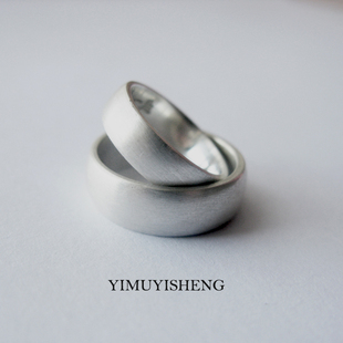  一木一生┃原创手工银饰┃素┃纯银情侣戒指/对戒┃创意配饰品