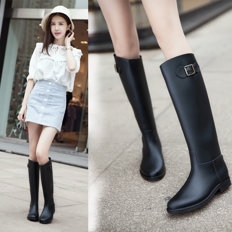 Korean Edition Fashion boots Boots adult High cylinder summer non-slip Riding boots long and tube-shaped Water shoes lady Overshoes Rubber shoesin the Women's Shoes, Rain Boots category - from Buy2taobao.com to provide professional Taobao agent buy service