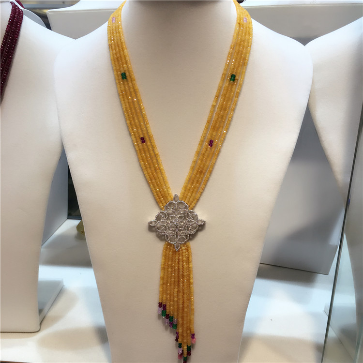 new pattern natural yellow Chalcedony multi-storey Necklace Tassel paragraph Occident fashion Girlfriend Gift box packagingin the Accessories/Fashion Jewelry, Necklace category - from Buy2taobao.com to provide professional Taobao agent buy service