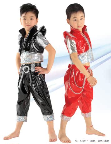 儿童<em>街舞少儿舞蹈</em>服装幼儿园演出舞台亮皮霹雳