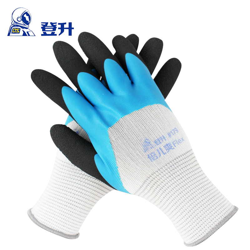 登升 #179 倍儿爽双层加厚手套 防滑耐磨耐油透气浸胶防水带胶手在类目 居家日用, 防护用品, 防护手套中 - 来自Buy2taobao.com提供专业的淘宝代购服务