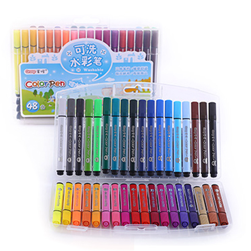 quality goods Grasp Watercolor pen 12/18/24/36/48 washing triangle Grip Painting Pen Color Brushin the Electronic Dictionary/Electronic paper book/Stationery , Painting tools/Painted wood/Calligraphy Supplies , Watercolor pen category - from Buy2taobao.com to provide professional Taobao agent buy service