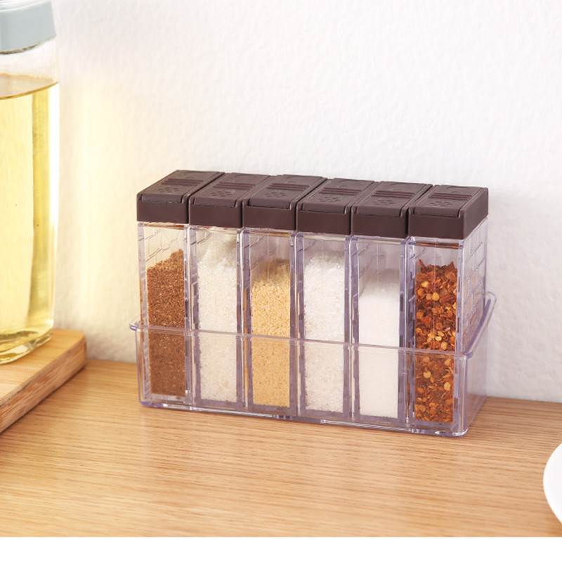 Simplicity Zona pellucida base Two-way Opening the cover Seasoning Box Pepper monosodium glutamate Cruet Seasoning storage box 6 setsin the Kitchen/Cooking utensils , Kitchen Gadgets/Kitchen storage , Storage jars/Kitchen storage containers , Seasoning bottles category - from Buy2taobao.com to provide professional Taobao agent buy service