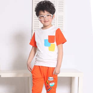  儿童节童装男童夏装 儿童短袖套装 韩版运动休闲两件套