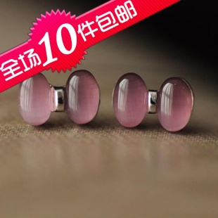  0151  韩版饰品 时尚清新紫色猫眼气质小耳钉