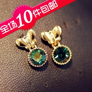  0063 韩版饰品 时尚小清新小巧可爱蝴蝶彩钻耳钉 耳饰