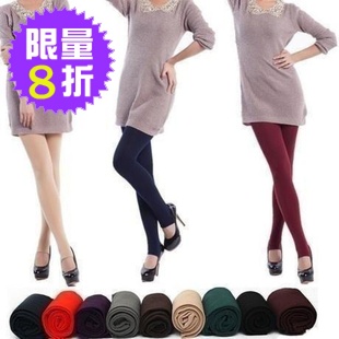  3126 秋冬新款修身保暖裤拉绒加厚连裤袜 九分裤踩脚裤女士打底裤