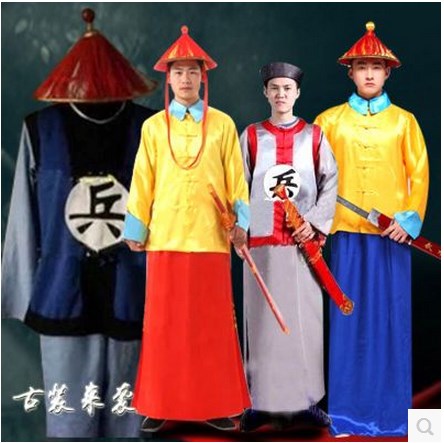清朝御前侍卫官兵服 御林军清兵古装衙役带刀侍卫影视服装黄马褂|msdalam kategori Butik wanita / wanita, pakaian/pakaian kebangsaan/peringkat pakaian, pakaian kebangsaan/pakaian - dari Buy2taobao.com untuk memberikan perkhidmatan ejen Taobao profesional membeli