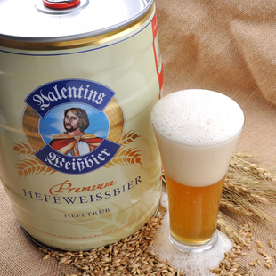  品利食品专营店 德国啤酒 进口啤酒 瓦伦丁小麦白啤酒 5L桶装啤酒