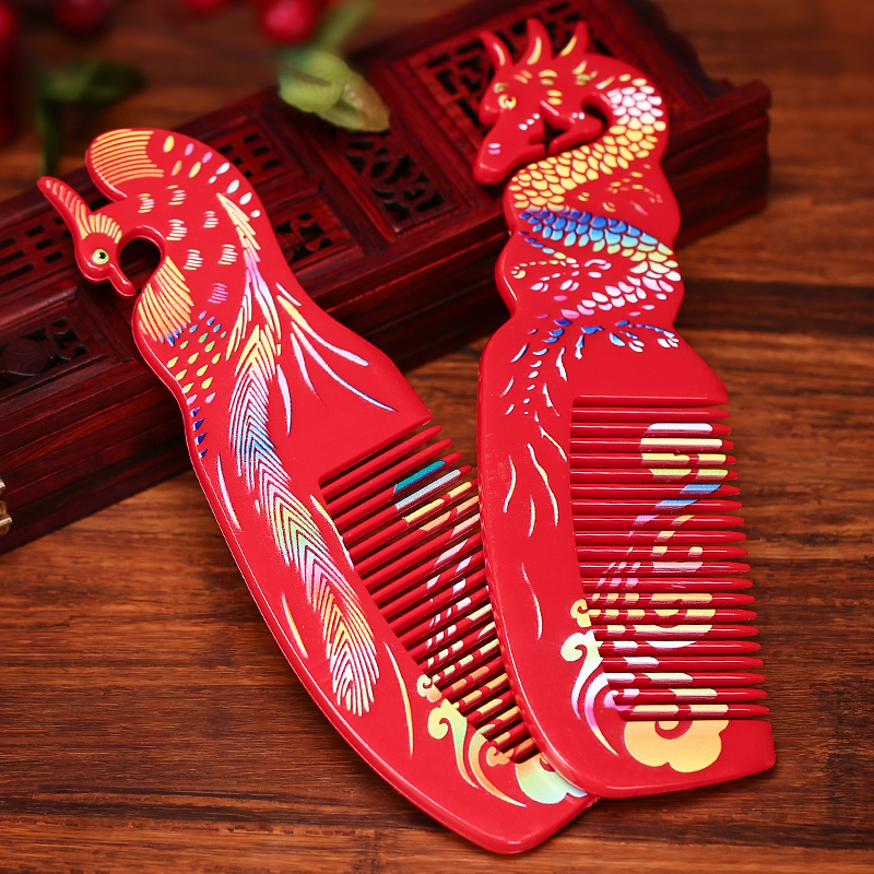 Philippine search bride Wedding Dowry prosperity brought by the dragon and the phoenix Jubilation comb Chinese style bright red Wedding propsin the Festive supplies/Gift , Other Festival Gifts category - from Buy2taobao.com to provide professional Taobao agent buy service