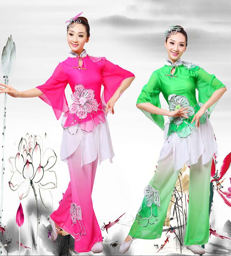 女士秧歌服演出服女成人2018新款广场舞服中老年扇子民族舞蹈套装|ruв категории Женская одежда, костюм/национальная одежда/театр костюм, национальная одежда/этап погрузки - от Buy2taobao.com для оказания профессиональной услуги покупки агента Taobao