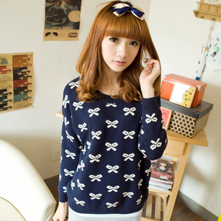 淘宝网<em>厚毛衣</em> 韩版女宽松<em>短款</em>蝙蝠袖12月冬款