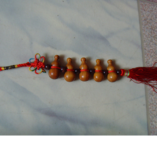 桃木 15mm 5个葫芦形车挂 辟邪