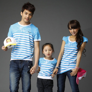  条纹 亲子装 母女/子装 父女装 TOM&LILY/汤姆莉莉22022202
