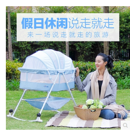 婴凯宝宝婴儿床摇篮床多功能 儿童婴儿摇摇床可折叠带滚轮在类目 尿片/洗护/喂哺/推车床, 童床/婴儿床/摇篮/餐椅, 婴儿床/儿童床中 - 来自Buy2taobao.com提供专业的淘宝代购服务